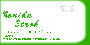 monika stroh business card